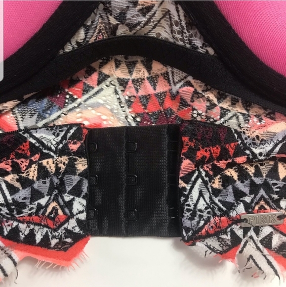 🧡 VS PINK 🧡 Aztec orange halter lace bralette 🌟🌻🍁🆓🆓🆓FREEW/$30BUNDLE❣️ - Picture 5 of 6